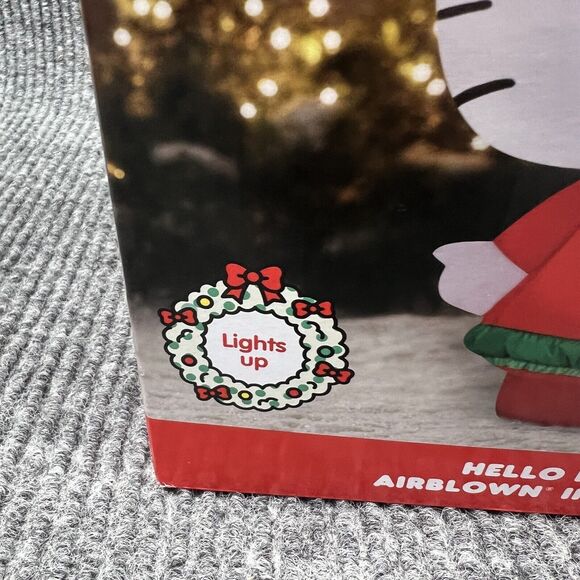 Gemmy HELLO KITTY 4.5’ Airblown Christmas Inflatable Lights Sanrio Berries NEW - Picture 4 of 11